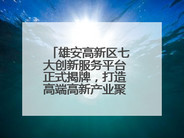 雄安高新区七大创新服务平台正式揭牌，打造高端高新产业聚集“强磁场”
